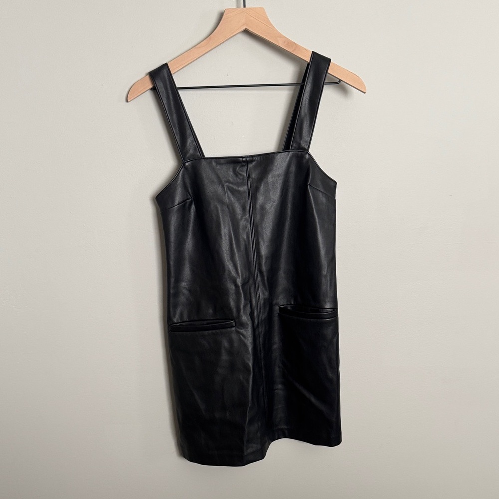 Abercrombie & Fitch Black Faux Leather Garment